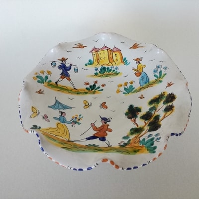 Ceramiche d-Arte di Albisola - Alzatina in maiolica.